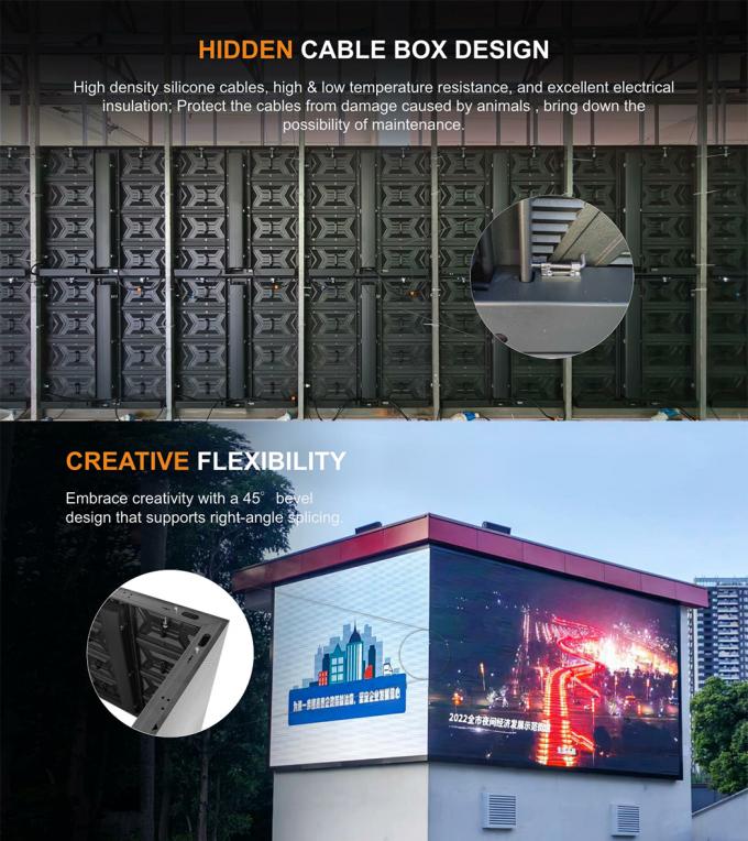 Display LED fisso all'aperto P3.91 P4.81 P6.25 P7.8 P10.4 Parete video LED a colori 3