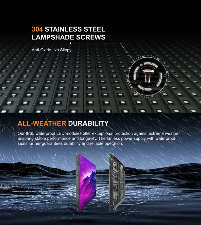 Display LED fisso all'aperto P3.91 P4.81 P6.25 P7.8 P10.4 Parete video LED a colori 4