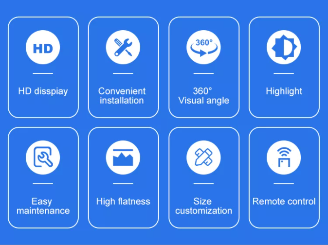 P2.5 P3 P3.91 P4.81 Display LED a cubo Logo Display Schermo LED creativo per pubblicità interna ed esterna 2