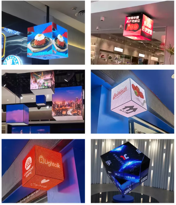 P2.5 P3 P3.91 P4.81 Display LED a cubo Logo Display Schermo LED creativo per pubblicità interna ed esterna 8