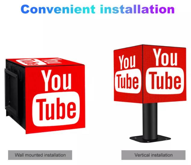 P2.5 P3 P3.91 P4.81 Display LED a cubo Logo Display Schermo LED creativo per pubblicità interna ed esterna 7