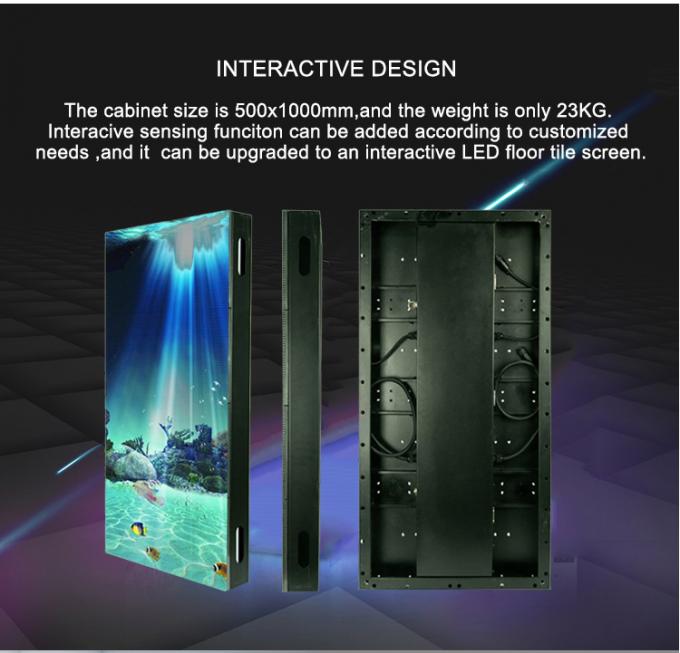 Display LED per la pista da ballo Panello di piastrelle a noleggio 500*1000 Alto rinfresco Led Stage Scena di matrimonio Parete P2.9 Display LED interattivo 1