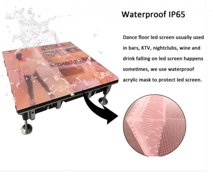 Display LED per la pista da ballo Panello di piastrelle a noleggio 500*1000 Alto rinfresco Led Stage Scena di matrimonio Parete P2.9 Display LED interattivo 7