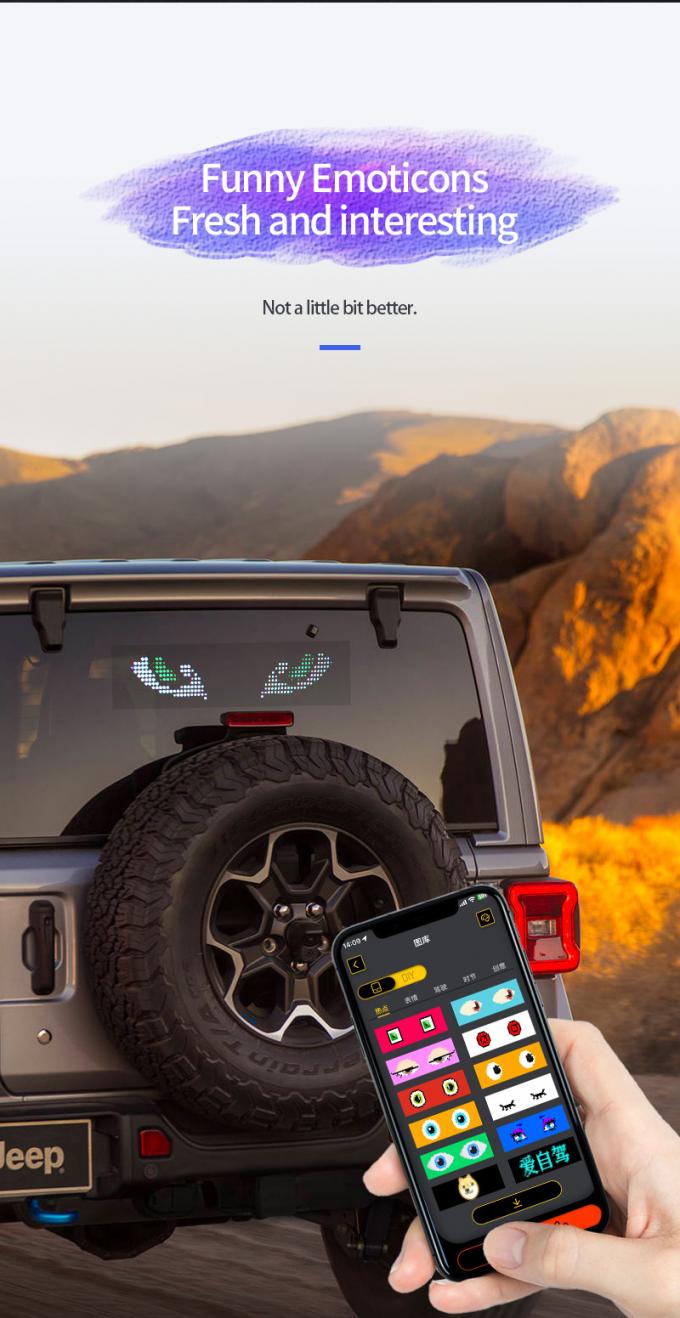 Car LED Sign Display 16*64 Programmabile USB 5V RGB Pattern Animation Testo fai da te Pannello di scorrimento Remote Controllo Pubblicità schermo LED 3