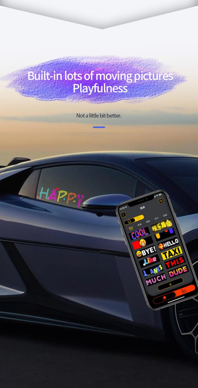 Car LED Sign Display 16*64 Programmabile USB 5V RGB Pattern Animation Testo fai da te Pannello di scorrimento Remote Controllo Pubblicità schermo LED 2