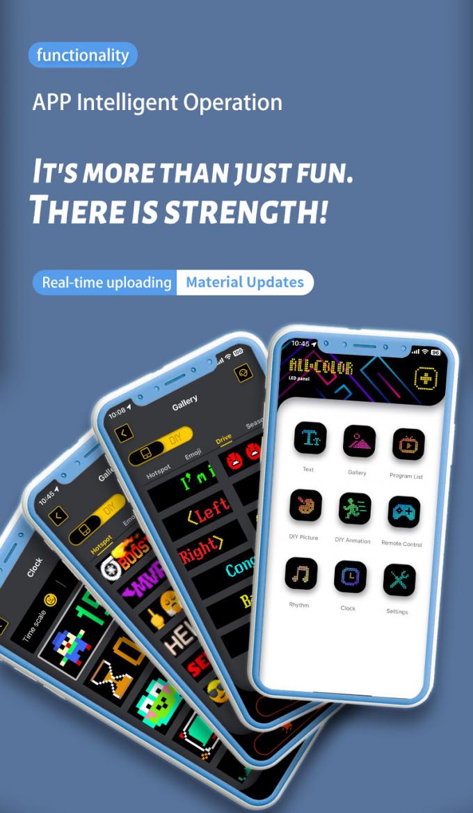 Car LED Sign Display 16*64 Programmabile USB 5V RGB Pattern Animation Testo fai da te Pannello di scorrimento Remote Controllo Pubblicità schermo LED 5